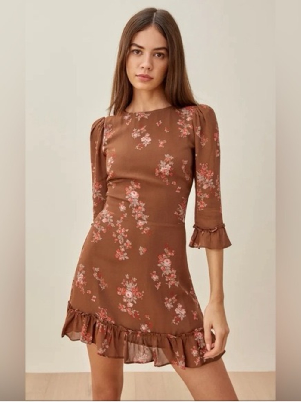 Reformation Doutzen Floral Mini Dress in the colorway Nona, size 8